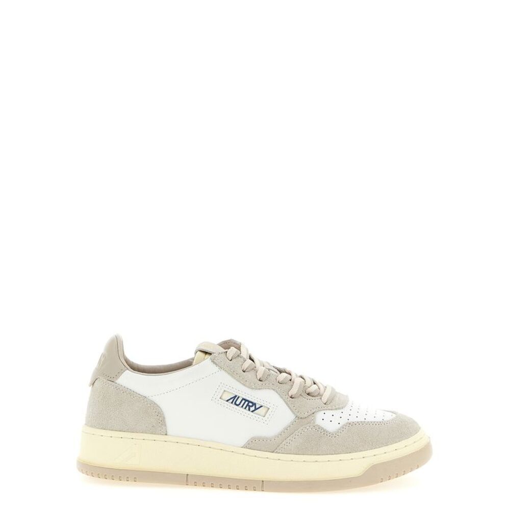 Autry Gray Cowhide Low Top Men's Sneakers